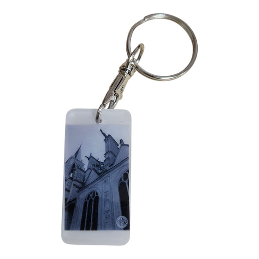 Porte clés L'église PM - Noir et blanc