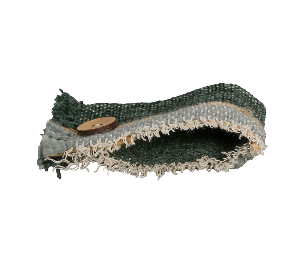 Rond de serviette - Naturel et vert