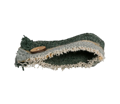 Rond de serviette - Naturel et vert