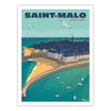 Poster vintage saint malo intras muros