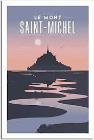 Poster vintage mont saint michel