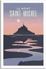 Poster vintage mont saint michel