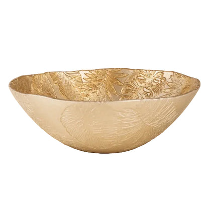 Coupe en verre à feuilles GM - Doré