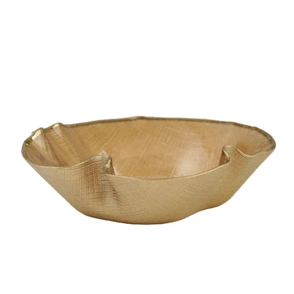 Coupe en verre ondulée - Doré