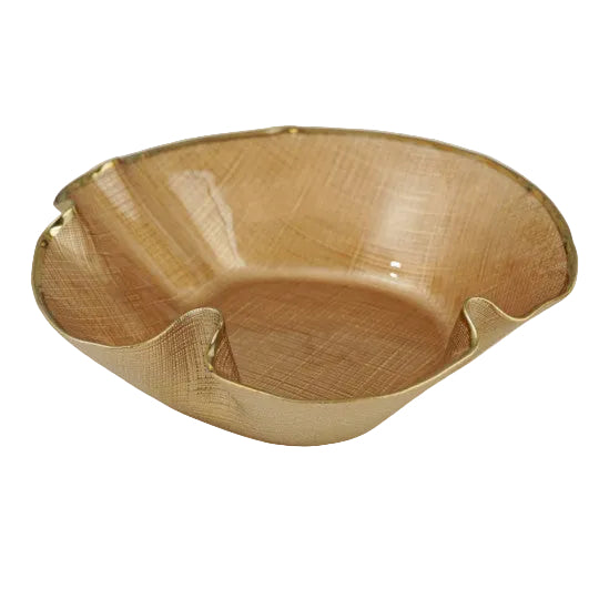 Coupe en verre ondulée - Doré