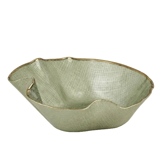 Coupe en verre ondulée - Doré