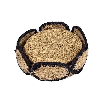 4 sous verres - Naturel et noir