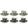 Coffret 6 tasses - noir & blanc