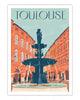 Poster vintage toulouse-place-salengro
